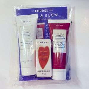 KORRES Limited Edition Wild Rose and Greek Yoghurt Trial Size Sample Set (NWT)